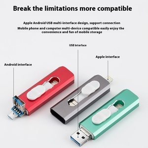 批发多功能高速usb 3.0 u盘64/128GB大容量金属推拉式手机u盘 - Product Image 4