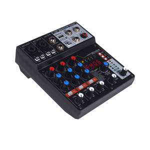 Sistema de consola mezcladora de audio profesional Consola de mezcla de interfaz de audio profesional de 4 canales con micrófono inalámbrico - Product Image 5