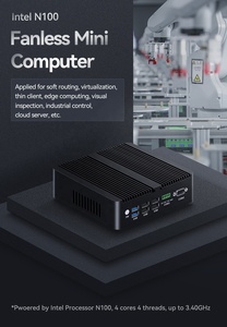 Servidor en la nube Host de la computadora Cele Ron j6426 j6412 Box Firewall PC 12th Gen N100 RS485COM 4Lans 2,5G HD DP PC industrial sin ventilador - Product Image 5