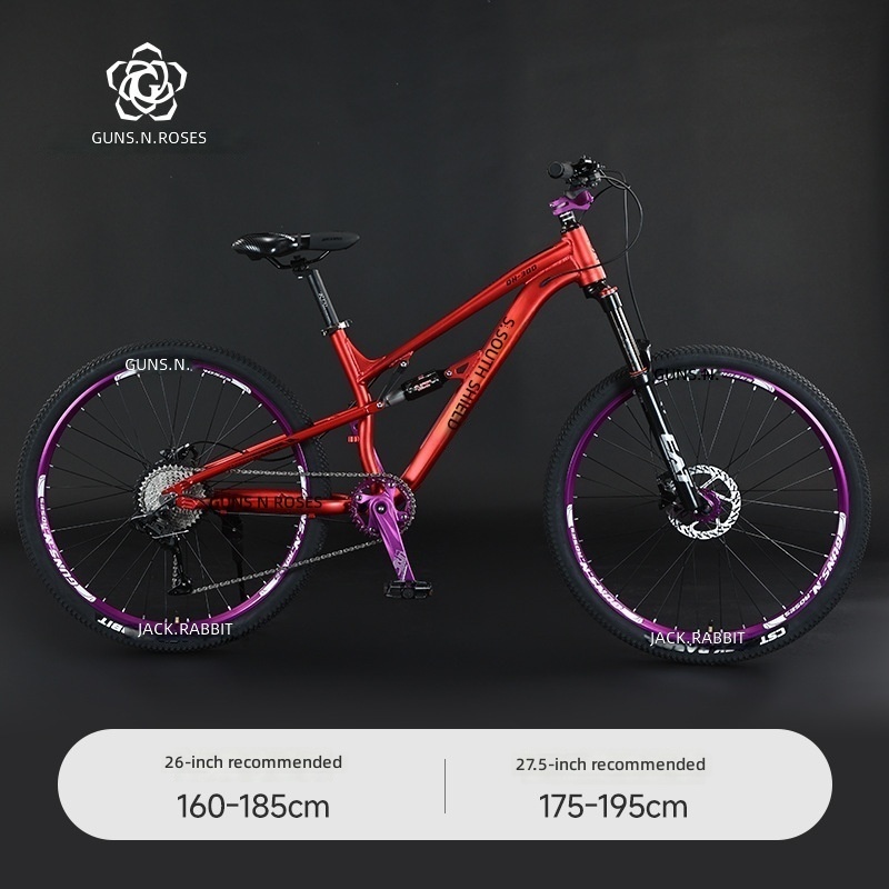 Red-single-shoulder air pressure-oil disc model-10 speed