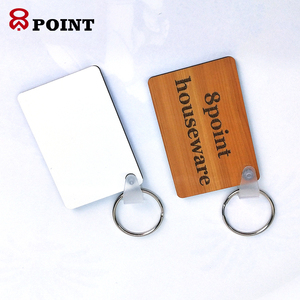 พวงกุญแจระเหิดการพิมพ์แบบกำหนดเอง MDF ช่องว่างพวงกุญแจพิมพ์ได้สองด้าน - Product Image 4
