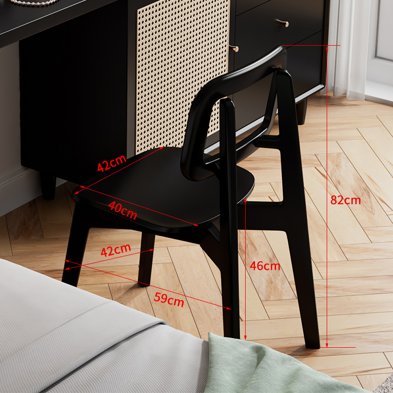 Chaise rotin noir