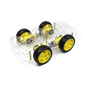 WGZX 4WD Smart R3 Entwicklungs platine SG90 Servo HC-sr04 Roboter Auto DIY Zubehör Chassis Kit 4 Räder Antriebs motor - Product Image 5