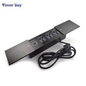 Deslizador de escritorio de alimentación de escritorio Toma DE DATOS USB Toma de corriente eléctrica deslizante oculta Toma de cubierta deslizante - Product Image 5