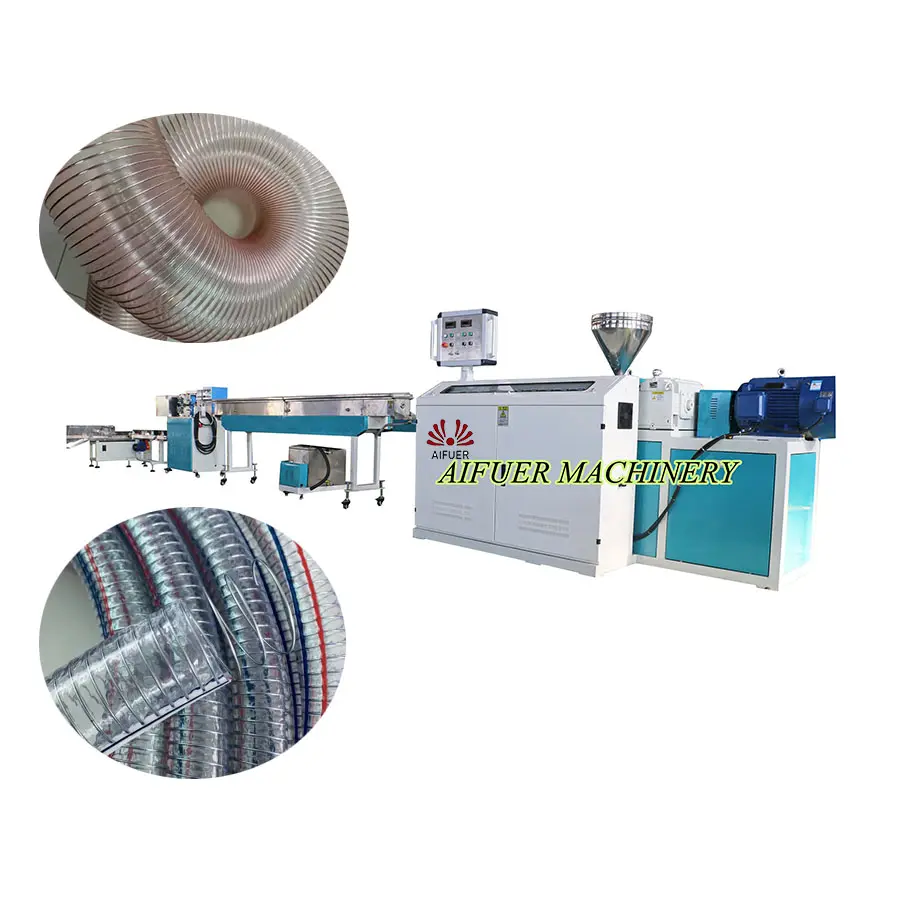 Machine de fabrication de tuyaux renforcés en spirale en PVC/tuyau d'aspiration/ligne de production de tubes à filetage électrique