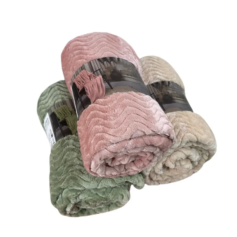 Franela de doble capa de lujo personalizado moderno Color sólido sofá diseño felpa invierno cálido tiro Sherpa Manta