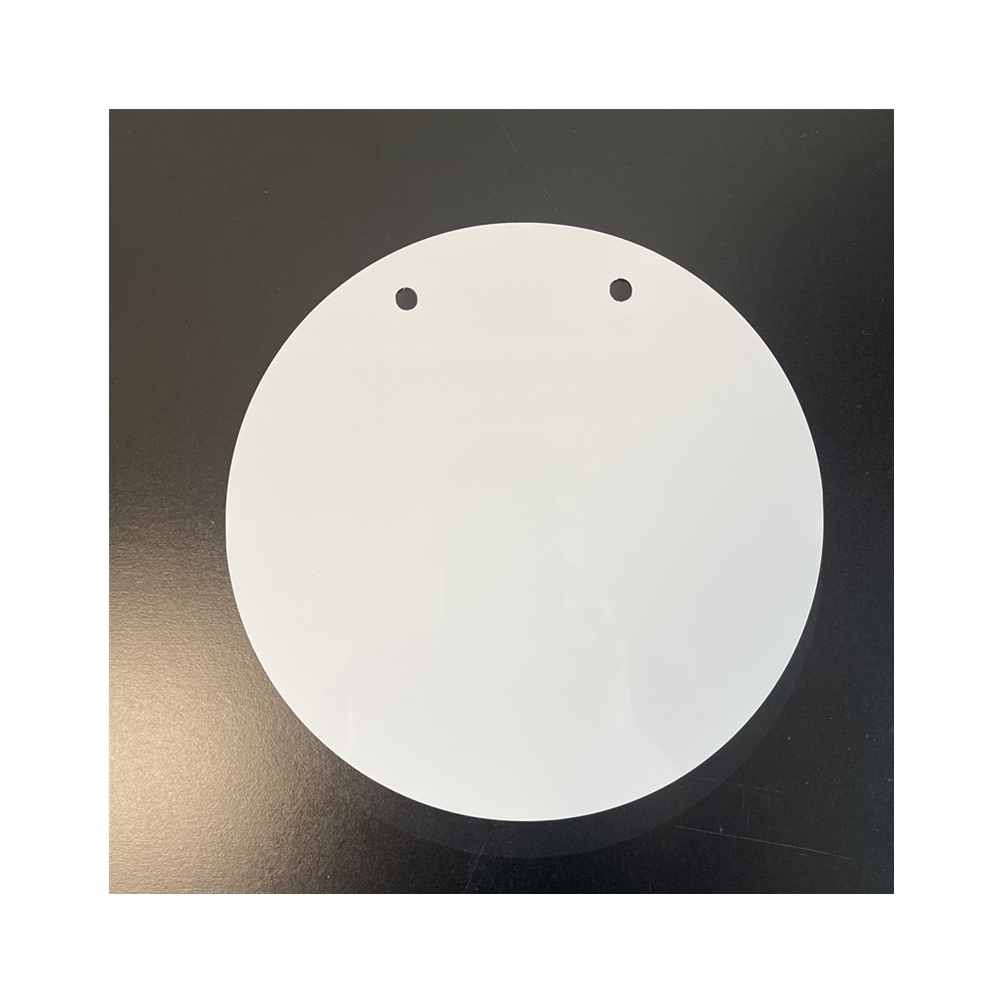 Blanco brillante de 10" y 0.65MM de espesor con dos agujeros