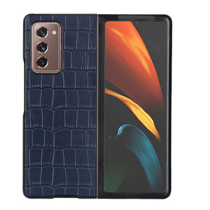 鳄鱼纹折叠防震真皮镀加硬PC后盖三星<span class=keywords><strong>Galaxy</strong></span> <span class=keywords><strong>Z</strong></span> <span class=keywords><strong>Fold2</strong></span> 5G