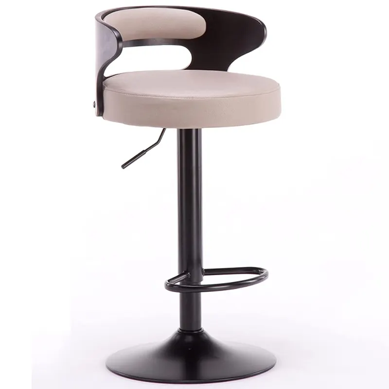 Tabouret de Bar en cuir rose, siège de cuisine moderne de luxe Durable et pivotant