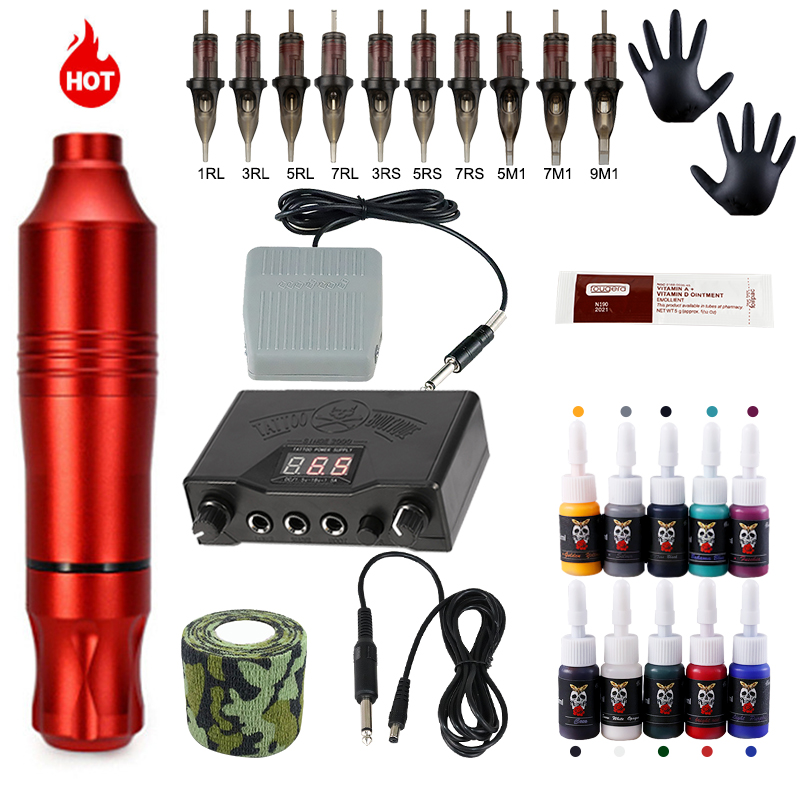 Red tattoo pen