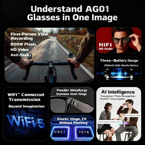 8MP Video kamera ve dil çevirmen ile AG01 AI, ChatGPT manyetik şarj giyilebilir TechImage tanıma AI akıllı gözlük - Product Image 6