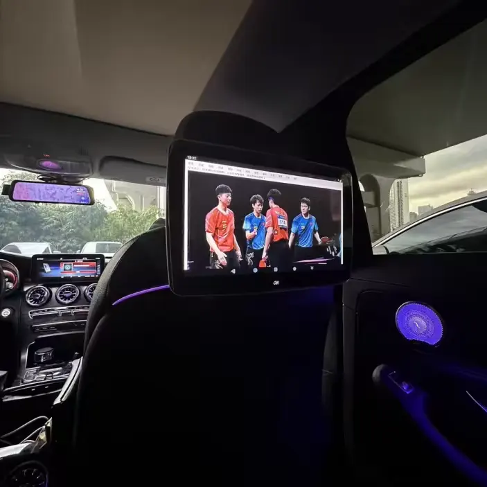 Otobüs/taksi araba reklam için ekran 14 inç dokunmatik Android 12 araba baş dayama monitörü