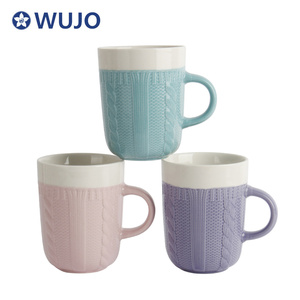 WUJO <strong>Pink</strong> Ceramic Coffee <strong>Cups</strong> and Mugs Preminun Ceramic Mug for Promotion - Product Image 1