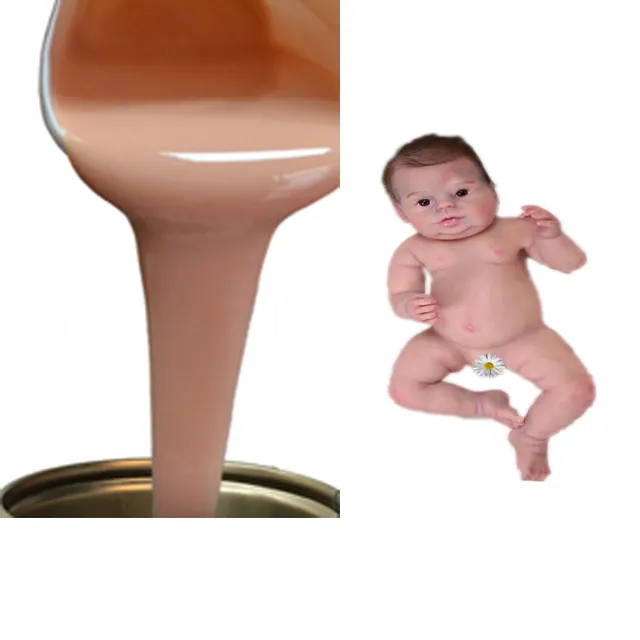 Büyük tedarik RTV2 gıda sınıfı sıvı silikon kauçuk hammadde döküm silikon bebek bebek