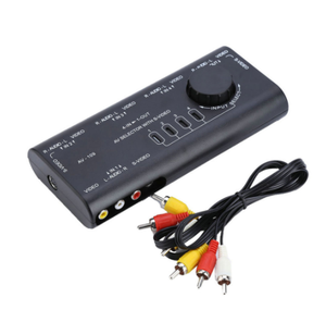 Nuevo 4 en 1 AV Audio S-Video Signal Switcher Splitter Selector Out AV RCA Switch Box Adapter