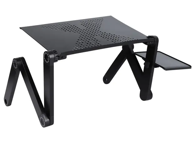 Soporte de escritorio ajustable para ordenador portátil, mesa plegable ergonómica de aluminio para TV, cama, sofá, PC, Notebook con bandeja para ratón