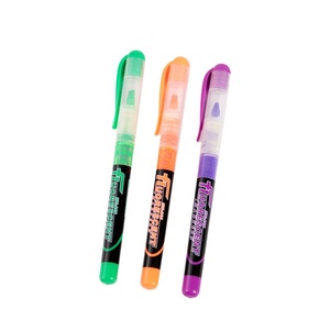 BECOL, bolígrafos Resaltadores multicolores promocionales, rotulador resaltador de punta de cincel fluorescente con logotipo personalizado para estudiantes