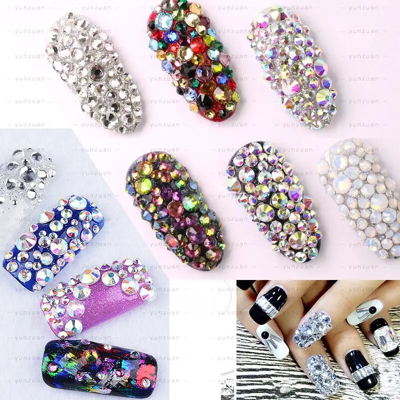 Popüler satış Strass Rhinestone kristal ab SS6/SS8/SS10/SS12/SS16/SS20 olmayan düzeltme Rhinestones tırnak sanat için