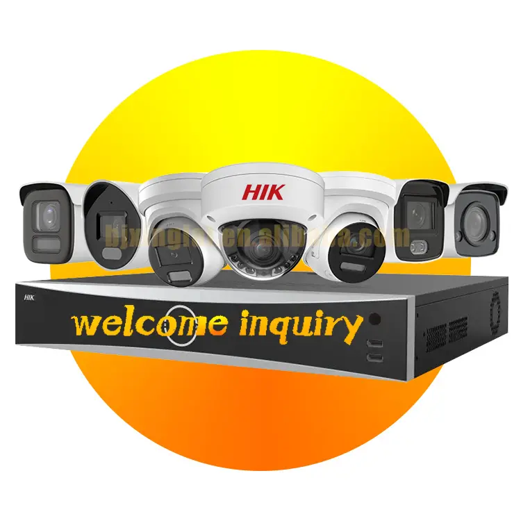 재고 2MP 4MP 8MP 불릿 돔 포탑 POE IP 카메라, 아날로그 CCTV 카메라 호환 Hikvision NVR DVR