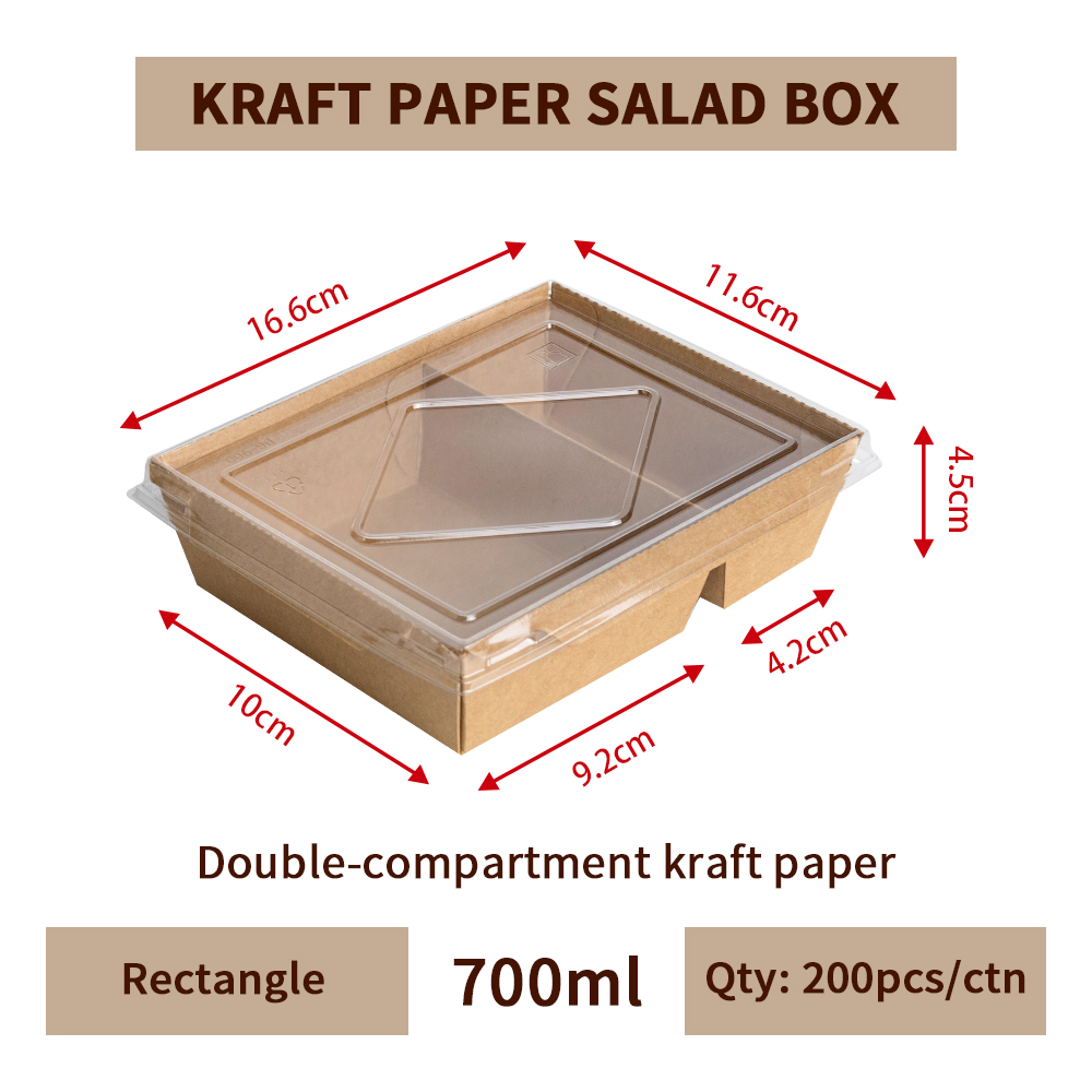 700 mL Doppio scomparto (Carta kraft)