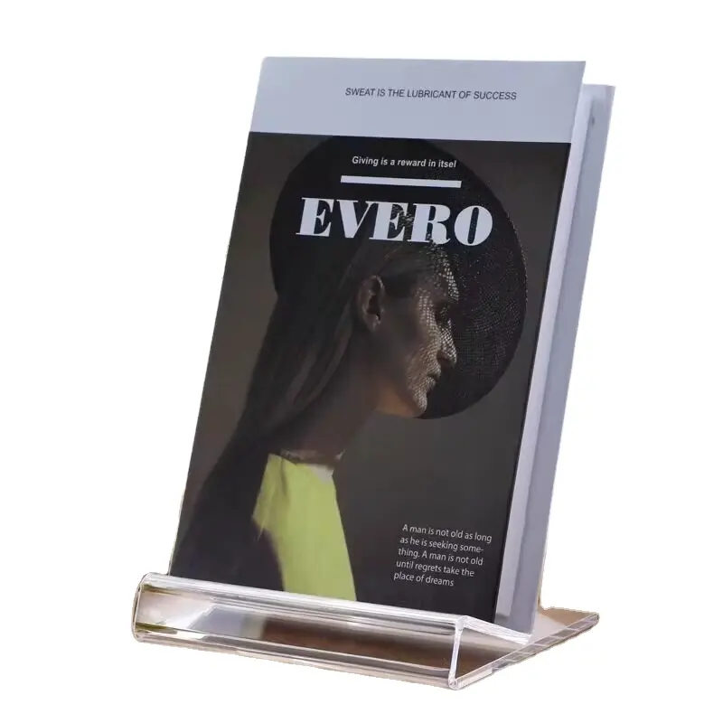Customized Flyer Stand Acrylic Sign Exhibition Brochure Display Holder with Name Card Stand Sign Holder Table Menu Wedding Card
