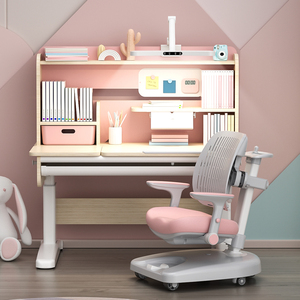 Kitaplık ev mobilya yüksekliği ayarlanabilir çocuk okuma masası ve sandalye seti ile ergonomik çocuklar akıllı çalışma masası - Product Image 4