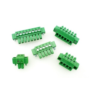 3.81mm Green <strong>Terminal</strong> <strong>Block</strong> 2EDG with <strong>Fixing</strong> Screw Plug Socket 15EDGKM-3.81 with Ears - Product Image 2