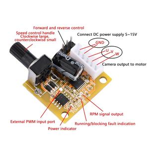 DC5V-15V BLDC 3-phasiger bürstenloser Motor treiber 2A 15W DC Motor drehzahl regler Sensor loses Platinen modul Netzteil - Product Image 5