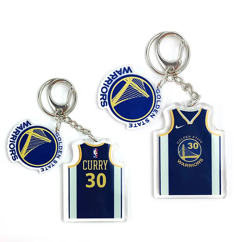 Porte-clés acrylique basket-ball étoile pendentif sac cadeaux créatifs des fans porte-clés