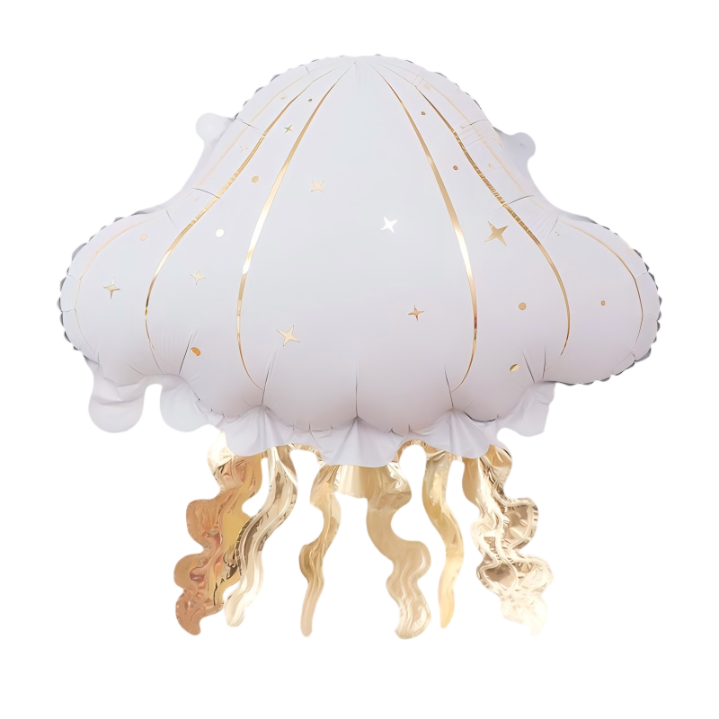 56*54cm White Gold Jelly Fish