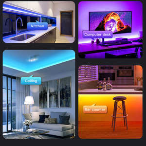 12V 10m 24 Keys IR uzaktan kumanda 600LEDs kapalı dekorasyon için 5050 esnek RGB LED şerit ışık kiti - Product Image 3