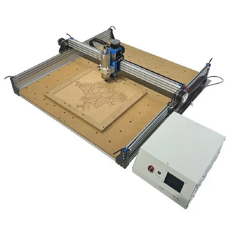 Groot Gebied 80*80Cm Diy 3 As Cnc 8080 Hout Router Graveur Freesmachine Met 800W Spindel Voor Kunstambachten