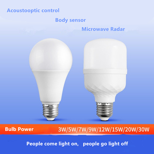 智能照明声光控制灯节能灯E27走廊阳台灯雷达感应感应灯 - Product Image 3