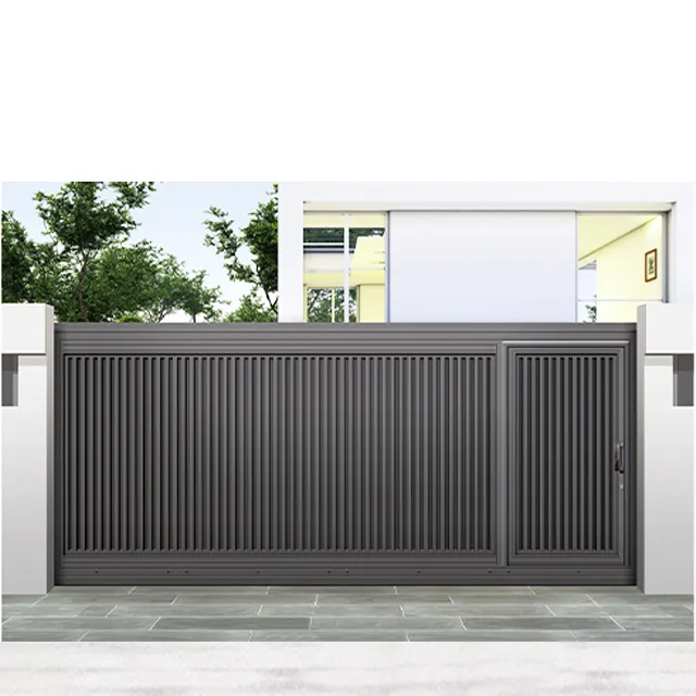 Hot sale Aluminum System Modern Aluminum luver Gate Design Retractable Sliding Gate