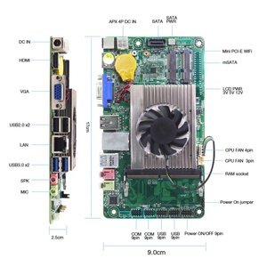 Scheda madre CPU integrata ITX Core i3 7100U 2.40GHz scheda madre Mini DDR3L DDR4 mSATA SATA Mini pci-e scheda madre Desktop - Product Image 6