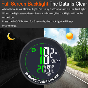 <strong>Wireless</strong> Bicycle <strong>Computer</strong> Waterproof Bike Odometer Multi Functional LCD Screen <strong>Cycling</strong> Speedometer Mountain Bikes SpeedoMeter - Product Image 4