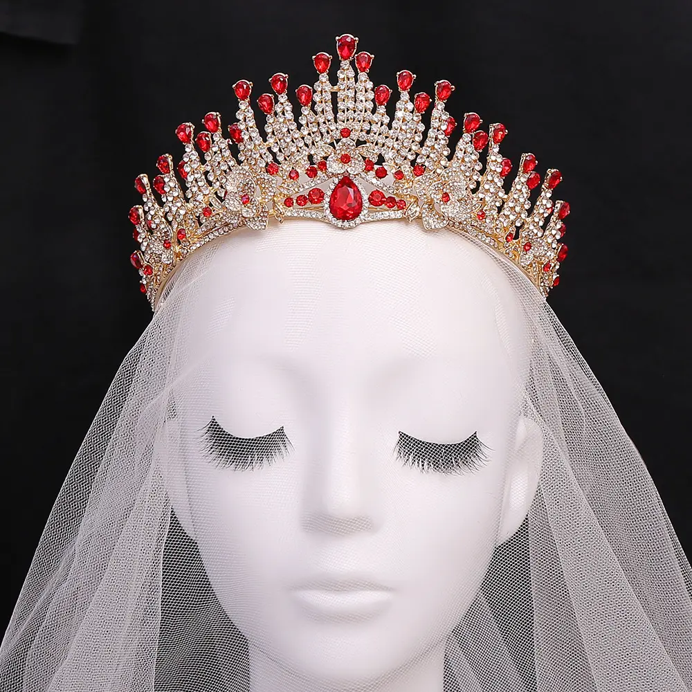 Handmade Crystal Hair Accessories Headband Bridal Wedding Princess Tiara Crown