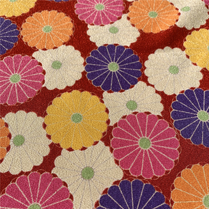 2021 моющаяся Осенняя Современная цветочная ткань с принтом Chirimen для юбки и платья - Product Image 5