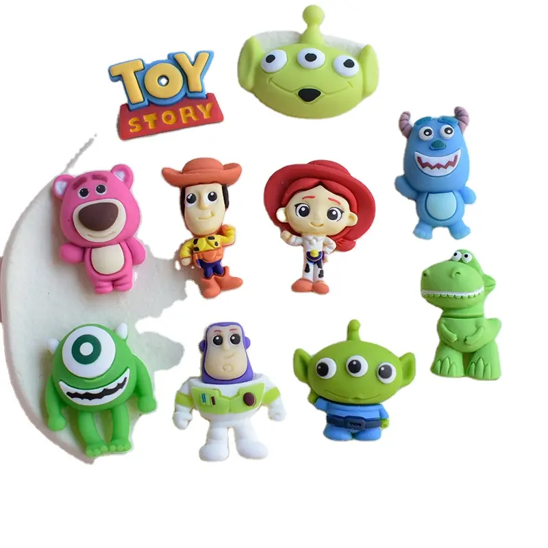 Toy Story Woody Buzz Light-abalorio de personaje de dibujos animados en miniatura, accesorios de joyería de resina, funda para teléfono, accesorios para el cabello, bricolaje