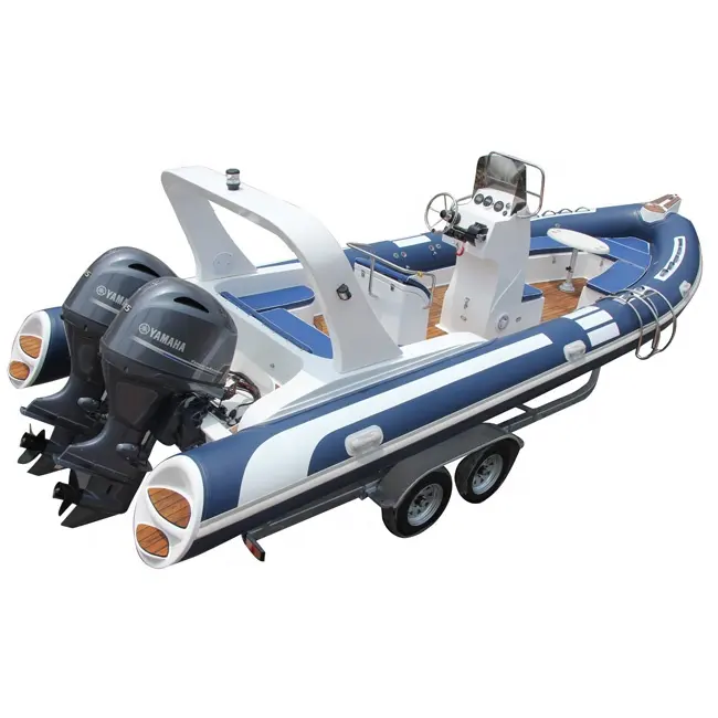 25ft China RIB 760 Fiberglass Hull Rigid Orca Hypalon Inflatable Boats For Sale