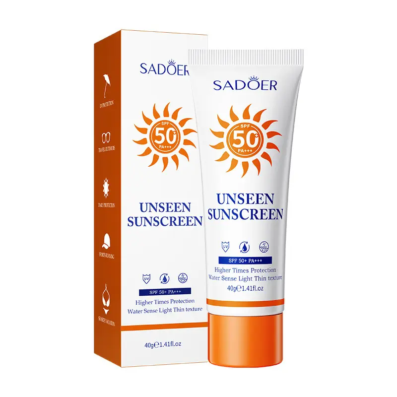 Vente en gros d'écran solaire blanchissant pour la protection de la peau naturelle contre les coups de soleil crème solaire imperméable à l'eau