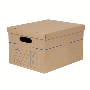 Embalaje personalizado Caja de almacenamiento de archivo de logotipo corrugado Cartón A4 Papel Documento Archivo Cajas de embalaje con tapa - Product Image 4