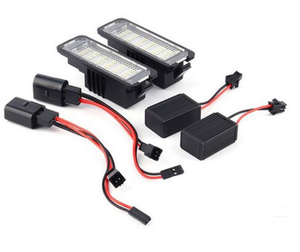 高尔夫6 VI <span class=keywords><strong>5</strong></span> V GTI MK4 MK5 MK6 Eos Lupo Scirocco座椅Leon Altea原始设备制造商更换灯泡18SMD发光二极管牌照灯