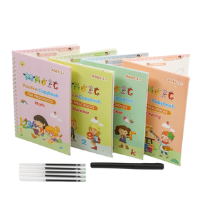 Okul öncesi çocuklar yaş 3 + için kalemler ile yeniden kullanılabilir yazma uygulama kitabı sihirli uygulama Copybook - Product Image 2