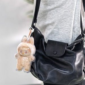 กล่องเก็บของเล่นแช่แข็งพลังงานขนาดใหญ่สำหรับป๊อปมาร์ท labubu เคสพีวีซีสำหรับที่นั่งมอนสเตอร์มาการอง V3กล่องปริศนา
