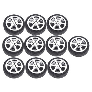 Fai da te Smart Car 2x30mm cerchi in plastica con pneumatici in gomma morbida per auto RC fai da te accessori giocattolo per stelo per Arduino Kit - Product Image 1