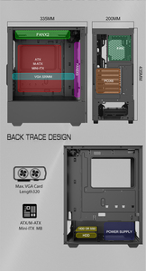 Customized with Power Supply OEM RGB Fans ATX <strong>Big</strong> Size Gaming Glass Side Panel <strong>Pc</strong> Computer <strong>Cases</strong> - Product Image 4