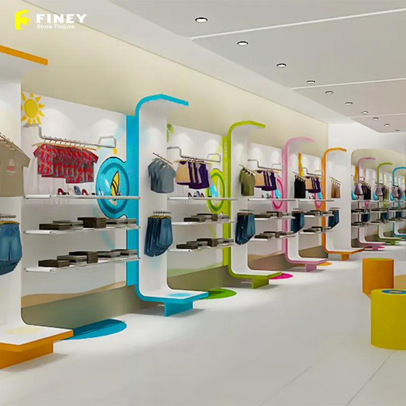 Modern Fashion Baby Shop Clothes Display Furniture Design For Shop Interior Decoration