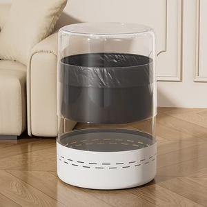 Cubierta de prensa cilíndrica contenedor de basura de cocina bolsa de presión de aire cubo de basura doméstico - Product Image 5