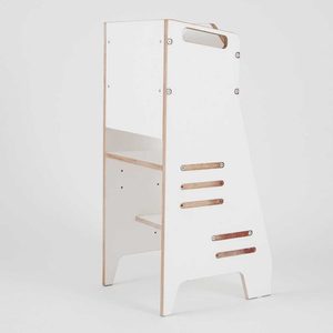 Multifunctionele Peutertoren, 3-In-1 Houten Leerhulp Met Krijtbord En Veiligheidsvoeten - Product Image 3